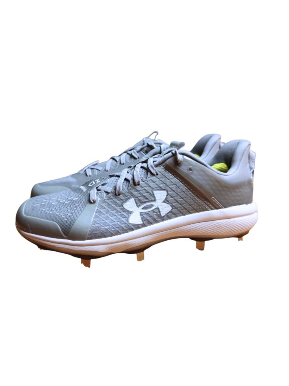 Under Armour Men's Charged Yard Low MT Baseball Cleats Size 8.5 Grey 3025592-101